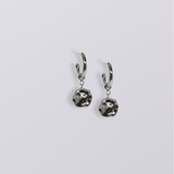 Pearl Coin Hoops // Recycled Silver