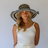 Janis Wide Brim Hat // Tide Stripe