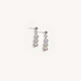 Pearl Drop Studs // Silver