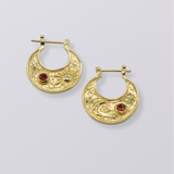 Selene Birthstone Statement Hoops // Gold Vermeil