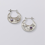 Selene Birthstone Statement Hoops // Sterling Silver