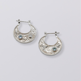 Selene Birthstone Statement Hoops // Sterling Silver