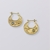 Selene Birthstone Statement Hoops // Gold Vermeil