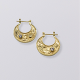 Selene Birthstone Statement Hoops // Gold Vermeil