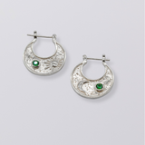 Selene Birthstone Statement Hoops // Sterling Silver