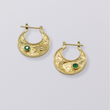Selene Birthstone Statement Hoops // Gold Vermeil