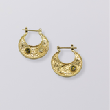 Selene Birthstone Statement Hoops // Gold Vermeil