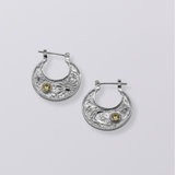 Selene Birthstone Statement Hoops // Sterling Silver