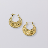 Selene Birthstone Statement Hoops // Gold Vermeil