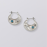 Selene Birthstone Statement Hoops // Sterling Silver
