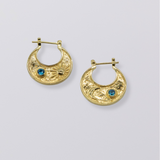 Selene Birthstone Statement Hoops // Gold Vermeil