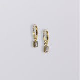 Selene Birthstone Mini Hoops // Gold Vermeil