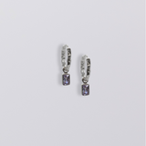 Selene Birthstone Mini Hoops // Sterling Silver