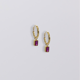 Selene Birthstone Mini Hoops // Gold Vermeil