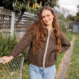 Tide Zip Cardigan // Mocha