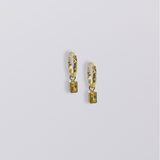 Selene Birthstone Mini Hoops // Gold Vermeil