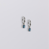 Selene Birthstone Mini Hoops // Sterling Silver
