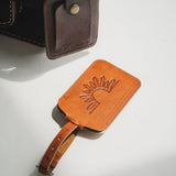 Rising Sun Travel Tag // Vintage Tan