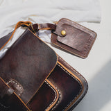 Rising Sun Travel Tag // Vintage Brown