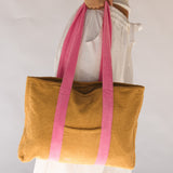Hello Terry Tote Bag // Pink Caramel