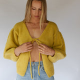 Tie Cardigan // Citron
