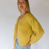 Tie Cardigan // Citron