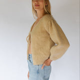 Tie Cardigan // Almond