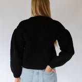 Tie Cardigan // Noir