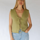 Tie Vest // Seagrass