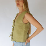 Tie Vest // Seagrass