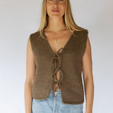 Tie Vest // Mocha