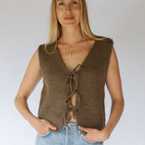 Tie Vest // Mocha