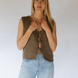 Tie Vest // Mocha