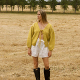 Tie Cardigan // Citron