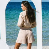 Pleat Short // Sand