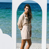 Pleat Short // Sand