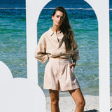 Pleat Short // Sand