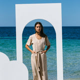 Belt Jumpsuit // Sand