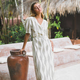 Estelle Wrap Dress // Island Stripe