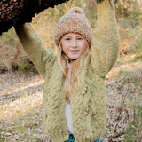 Kids Lasca Cardigan // Seagrass