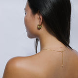 Selene Birthstone Statement Hoops // Gold Vermeil