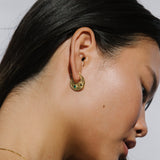 Selene Birthstone Statement Hoops // Gold Vermeil
