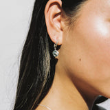 Pearl Coin Hoops // Recycled Silver