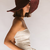 Janis Wide Brim Hat // Merlot