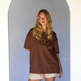 Sei Qui Boxy Tee // Chocolate