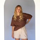 Sei Qui Boxy Tee // Chocolate