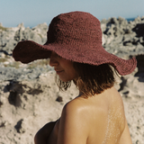 Janis Wide Brim Hat // Merlot