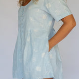 Lena Mini Romper // Sky Coast