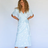 Estelle Wrap Dress // Sky Coast