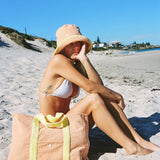 Hello Terry Tote Bag // Peachy Lemon